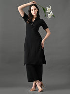 Myshka Women's Black Kurta Set - Distacart