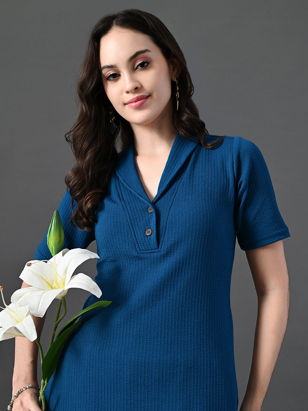 Myshka Women's Blue Kurta Set