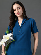 Myshka Women's Blue Kurta Set