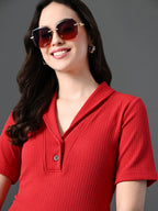 Myshka Women's Red Kurta Set
