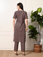 Myshka Women's Cotton Printed Kurta Set