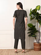 Myshka Women's Cotton Printed Kurta Set