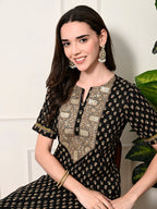 Myshka Women's Cotton Printed Kurta Set