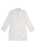 Chilins Ethnic Wear Stylish Printed Embroidery blue Kurta for Boys
