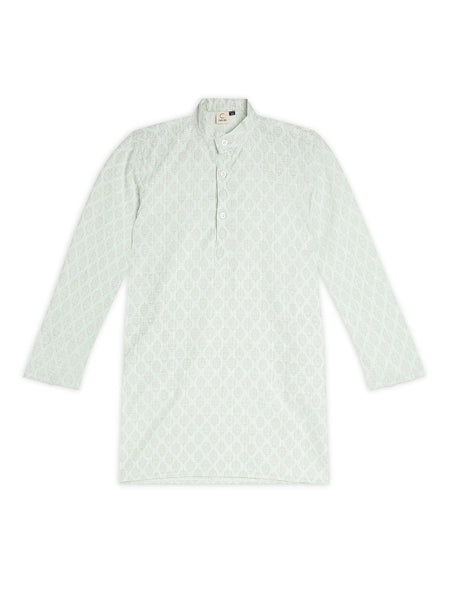 Chilins Ethnic Wear Stylish Printed Sky blue Kurta for Boys