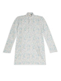 Chilins Ethnic Wear Stylish Printed Embroidery Sky blue Kurta for Boys