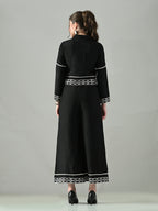 Myshka Women Black Embroidered Co-Ord Set - Distacart