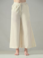 Myshka Women Off White Multicolor Thread Embroidered Co-Ord Set