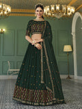 Myra Green Georgette Embroidered Designer Lehenga