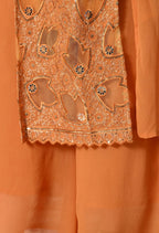 Myshka Women Fanta Embroidered Sleeveless High Slit Kurta Set Festive Wear