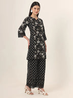 Yufta Black Pure Cotton Co Ord Set