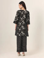Yufta Black Pure Cotton Co Ord Set