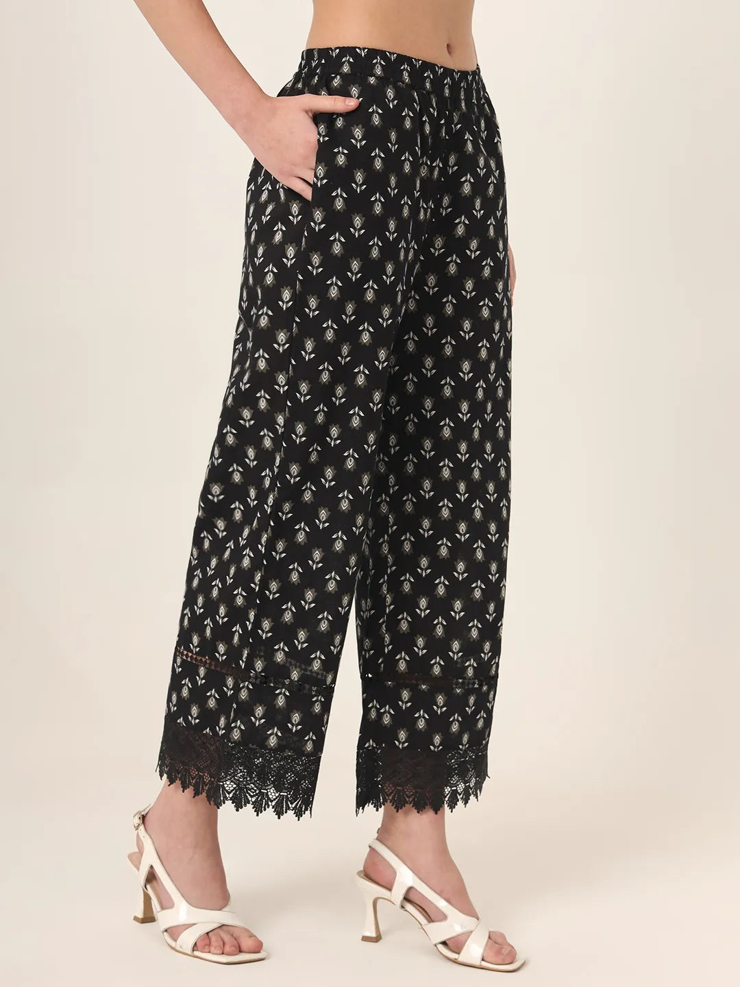Yufta Black Pure Cotton Co Ord Set
