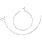 AanyaCentric Silver Plated Traditional Anklets Payal - Classic and Stylish for Women and Girls - Distacart