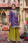 Anaita Purple Premium Embroidered Chinon Readymade Salwar Suit - Distacart
