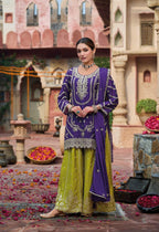 Anaita Purple Premium Embroidered Chinon Readymade Salwar Suit - Distacart