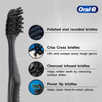 Oral-B 3D White Charcoal Soft Toothbrush For Adults (Pack Of 2)