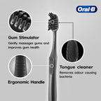 Oral-B 3D White Charcoal Soft Toothbrush For Adults (Pack Of 2)