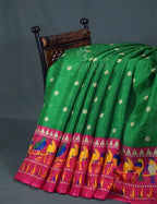 Mango Green Colored with Buttes Semi Silk Kota Saree By Gayathri Reddy Designer Studio