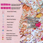 confect girls baby shower sprinkles mix silver gold blush pink sprinkles pack of 5 baby shower 16