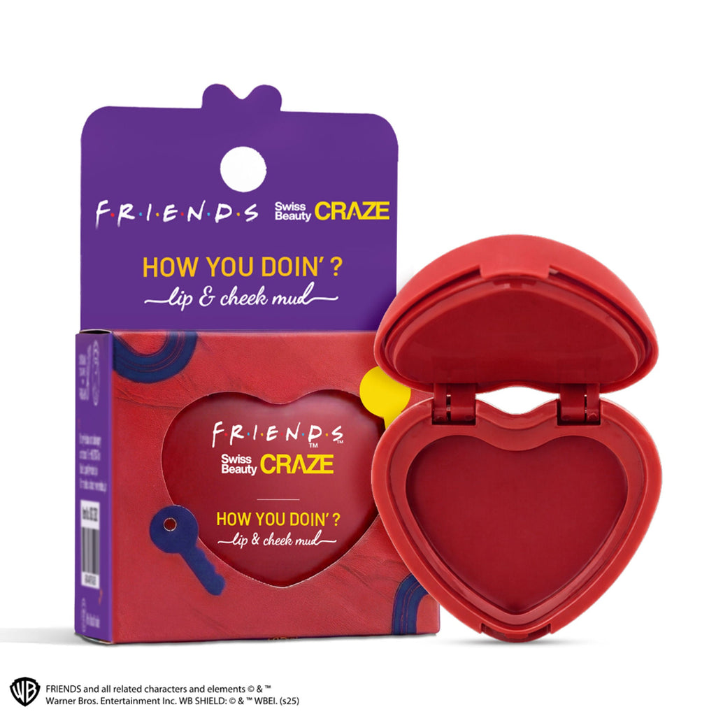 Swiss Beauty Craze How You Doin? Lip & Cheek Mud - 3 Showtime Red - Distacart