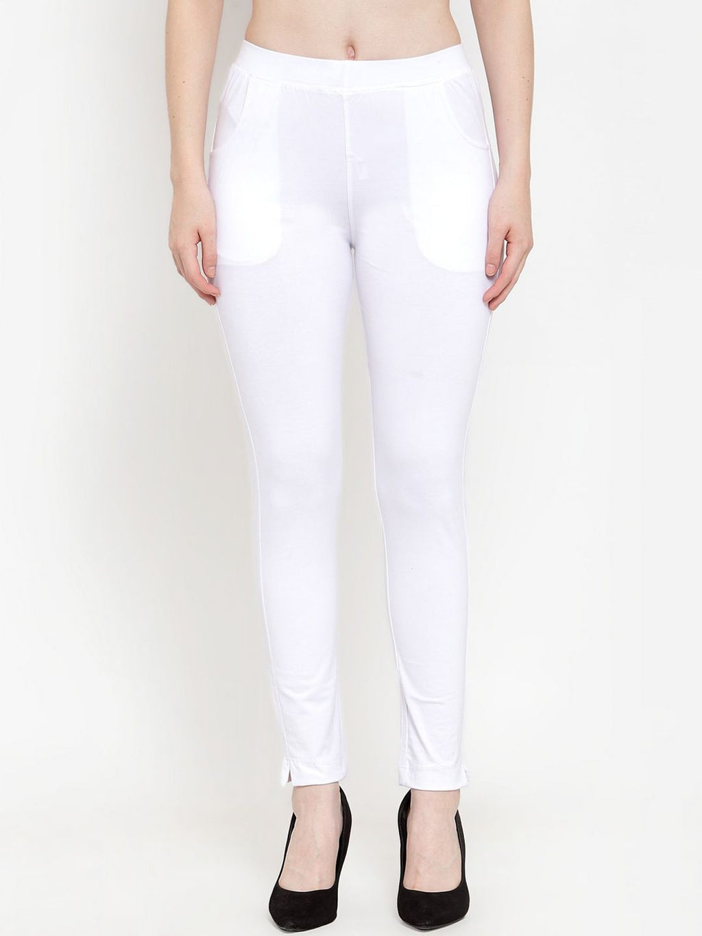 TAG 7 Women Pack Of 2 Solid Straight-Fit Ankle-Length Leggings