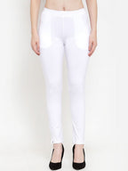 TAG 7 Women Pack Of 2 Solid Straight-Fit Ankle-Length Leggings