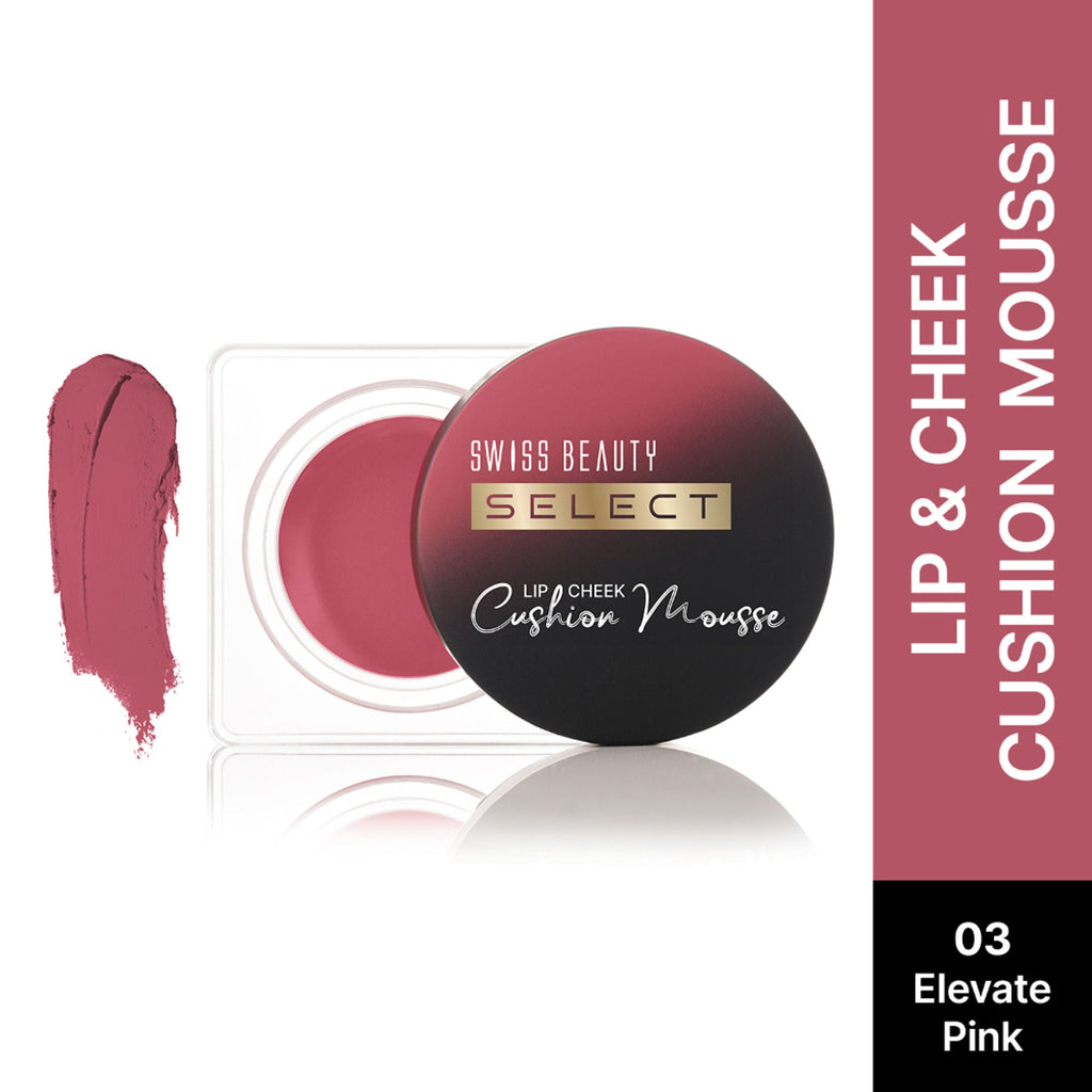 Swiss Beauty Select Lip And Cheek Cushion Mousse With Vitamin E - 3 Elevate Pink