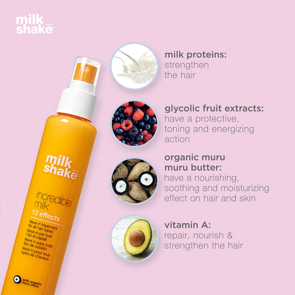 Milkshake Incredible Milk 12 Effects, Leave-In Conditioner With 12 Benefits For All Hair Types