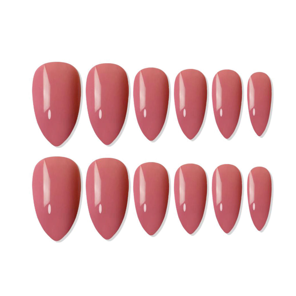shills professional reusable press on nails almond spn611