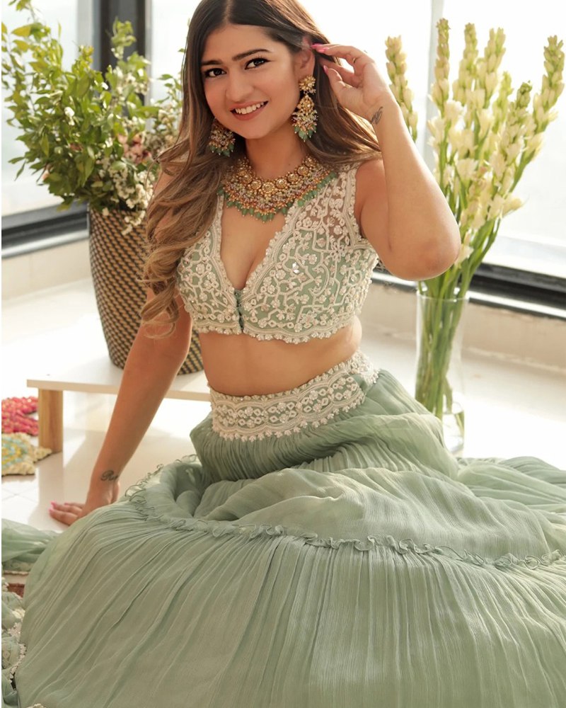 Lehenga Mart Glamorous Designer Lehenga Choli for Bridal and Bridesmaids Wedding Wear Choli