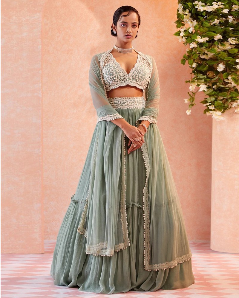 Lehenga Mart Glamorous Designer Lehenga Choli for Bridal and Bridesmaids Wedding Wear Choli