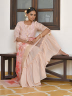 Vaasva Women's Apricot Chanderi Sharara Set - Distacart