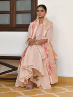 Vaasva Women's Apricot Chanderi Sharara Set - Distacart