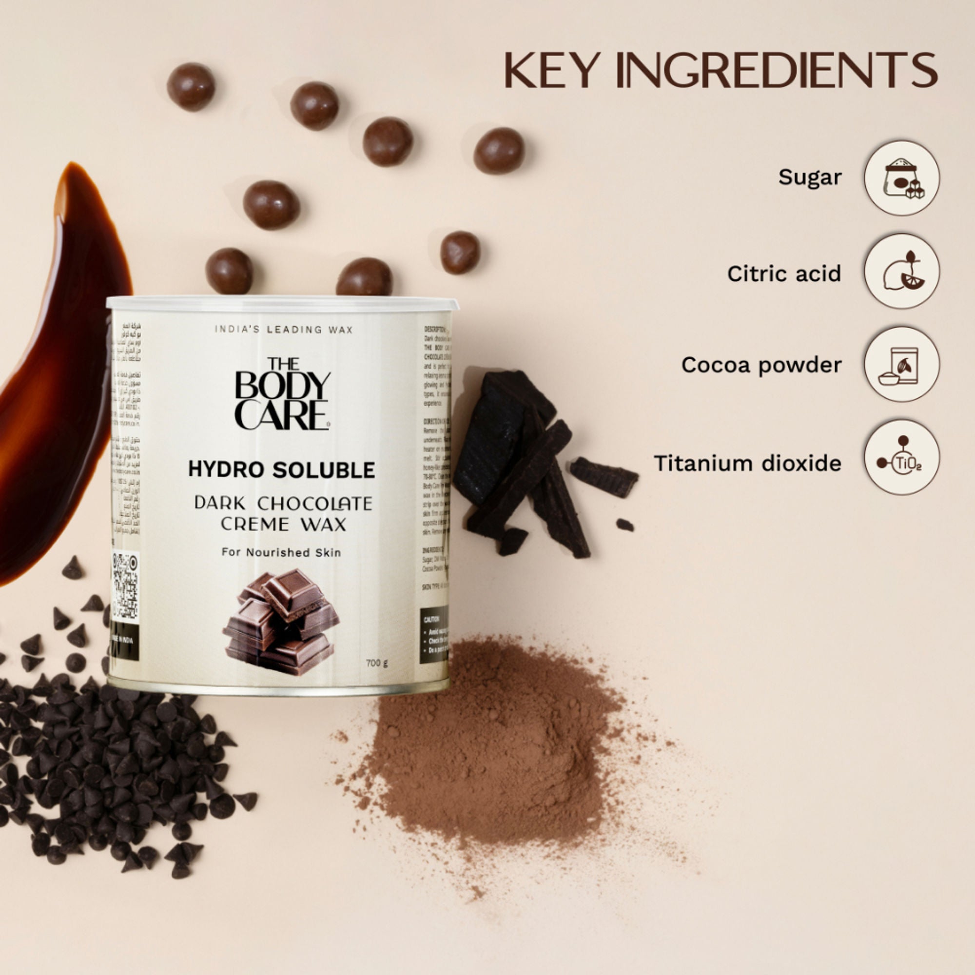 The Body Care Dark Chocolate Hydrosoluble Cream Wax