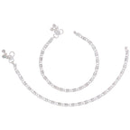 AanyaCentric Silver Plated Traditional Anklets Payal - Classic and Stylish for Women and Girls - Distacart