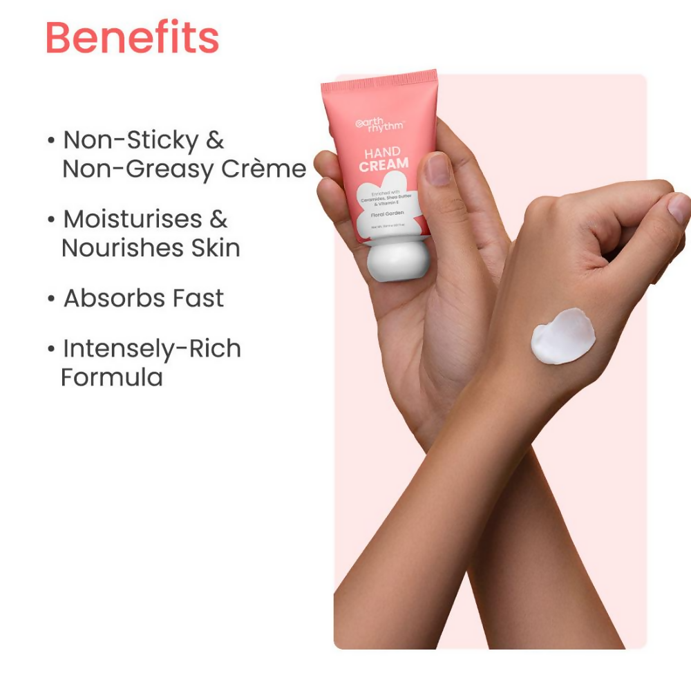 Earth Rhythm Floral Garden Hand Cream Enriched with Ceramide