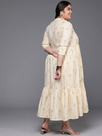 Ahalyaa Women's Traditional wear Ethnic Dress - Off White - Distacart