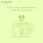 Glamveda Green Apple Brightening Foaming Face Wash