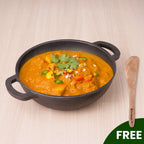 The Indus Valley CASTrong Cast Iron Kadai ,Pre-seasoned, Nonstick, 100% Pure, Toxin-free, Induction, Spatula, 25.4 cm, 2.3L, 2.5kg