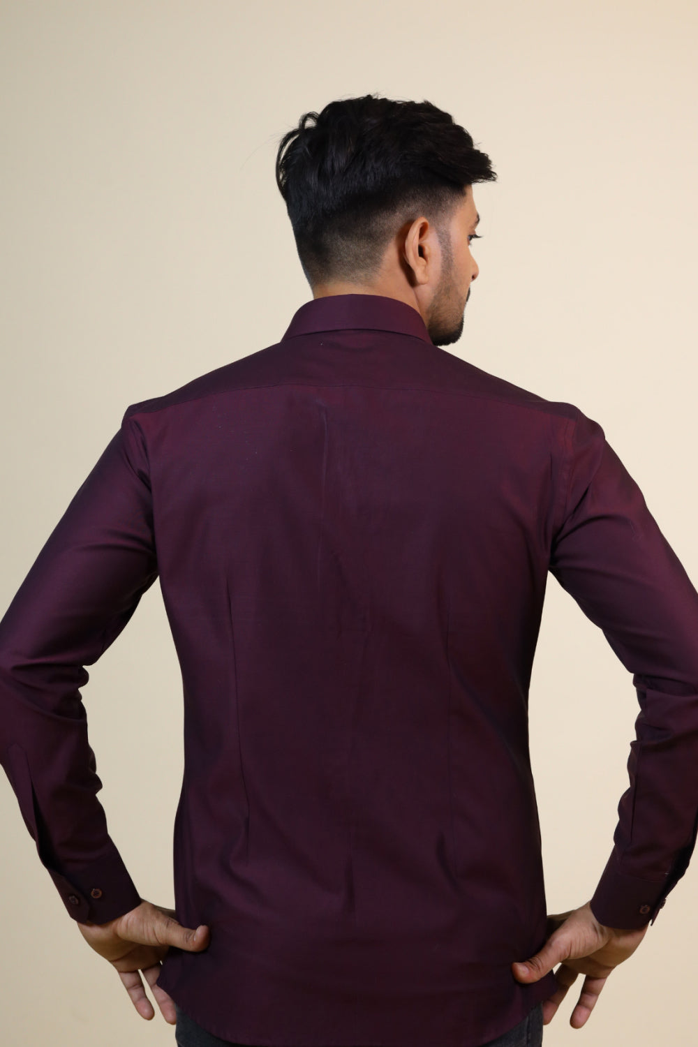 Mauvais Burgundy Designer Men's Shirt by Hilo Design