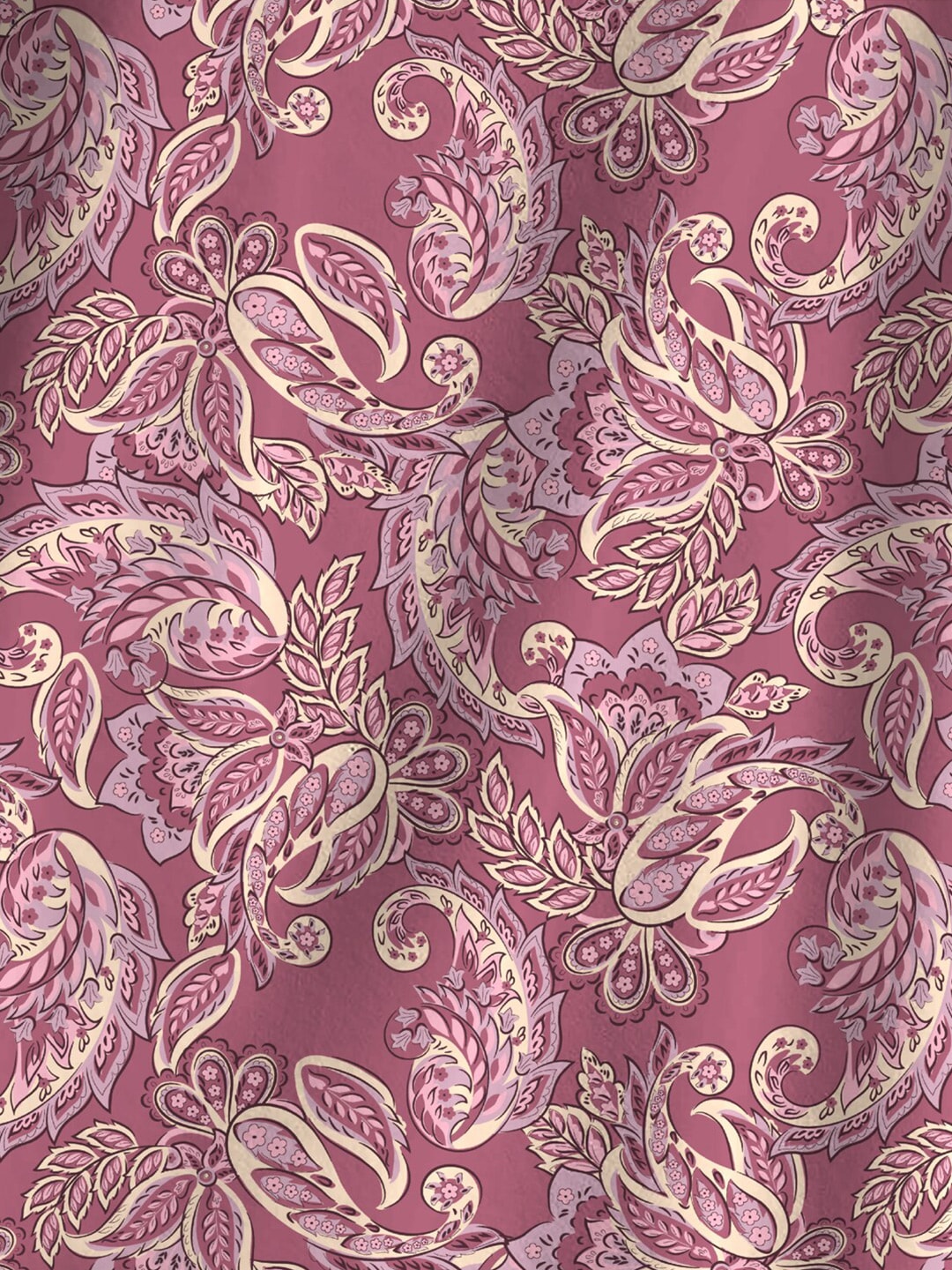 MYTRIDENT Maroon & White Ethnic Motifs Cotton 120 TC Single Bedsheet With 1 Pillow Cover