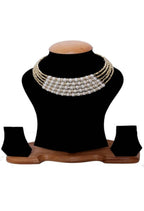 Mominos Fashion Johar Kamal Oxidised Pearls work Hasli Design Choker - Distacart
