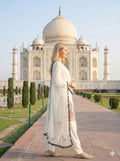 Anaita White Crepe Stitched Suit With Sequence Embroidery Work - Distacart