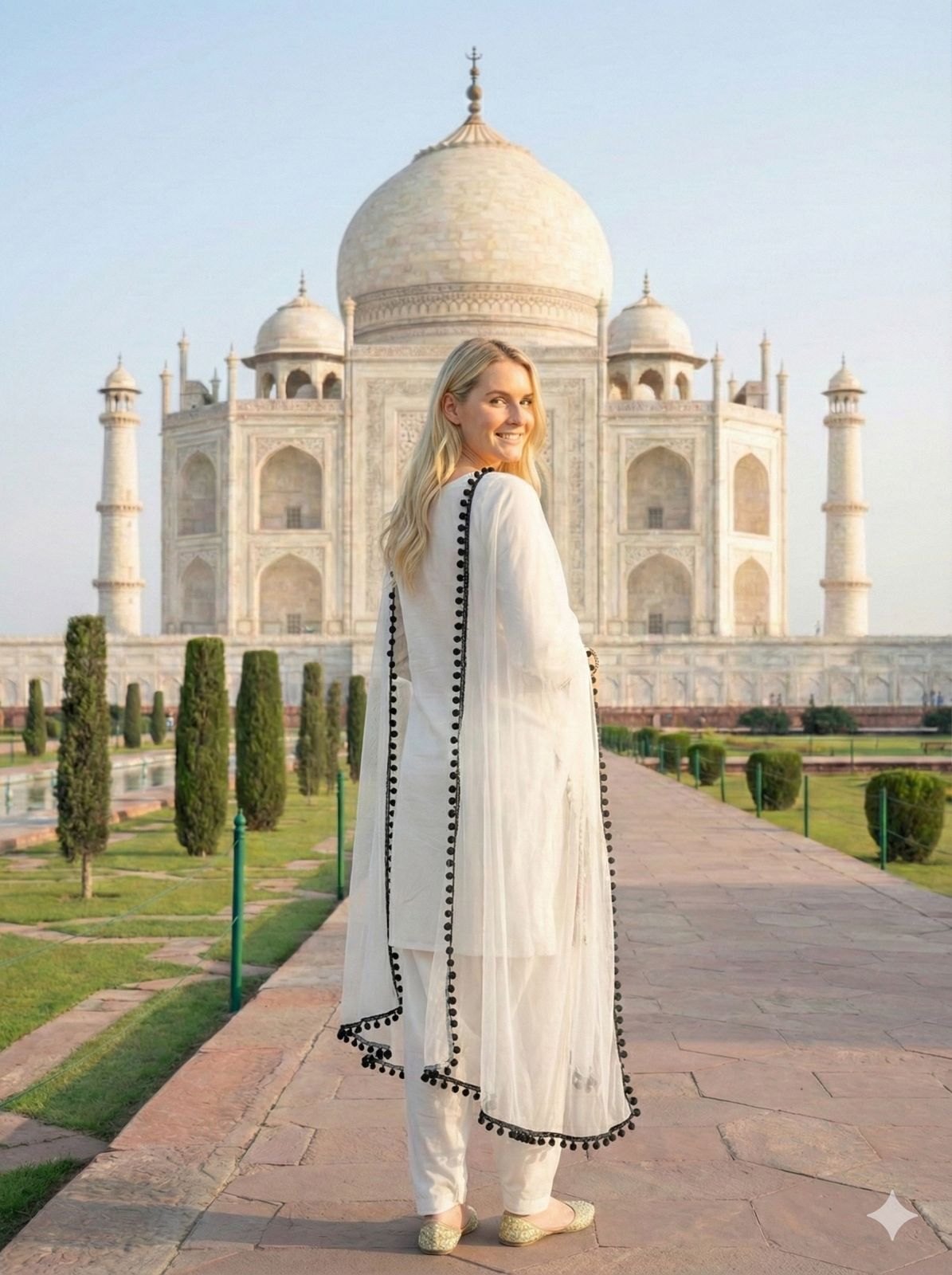 Anaita White Crepe Stitched Suit With Sequence Embroidery Work - Distacart
