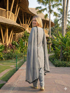 Anaita Grey Crepe Stitched Suit With Sequence Embroidery Work - Distacart