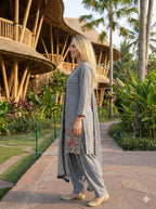 Anaita Grey Crepe Stitched Suit With Sequence Embroidery Work - Distacart