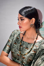 Anaita Black Pure Satin Silk With Zari Weaving Saree With Blouse - Distacart