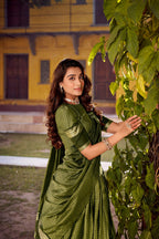 Evanik Mehendi Cotton With Chex Zari Weaving Lehenga Choli - Distacart