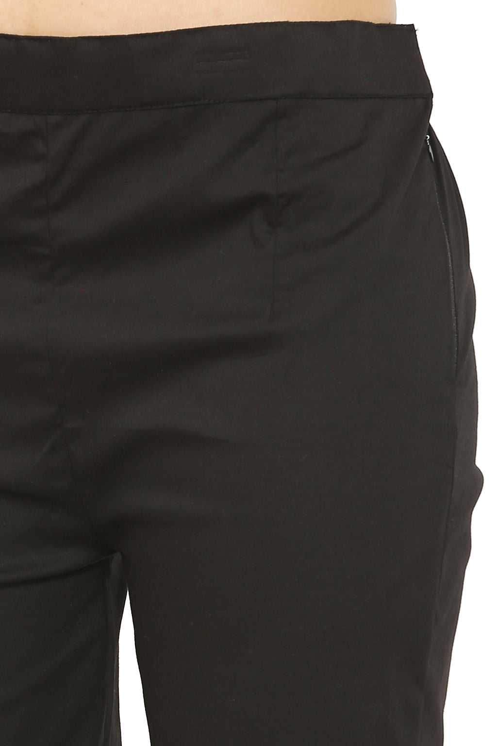 PAVONINE Black Color Stretchable Cotton Lycra Fabric Pencil Pant For Women - Distacart